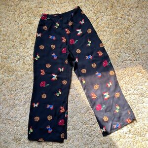 Vintage Butterfly Flowy Pants